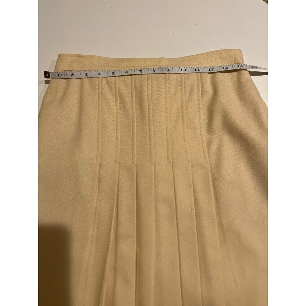 Vintage Y2K Preppy Wool Women’s Pleated Skirt 12 Cottagecore Retro Academia - Picture 4 of 6